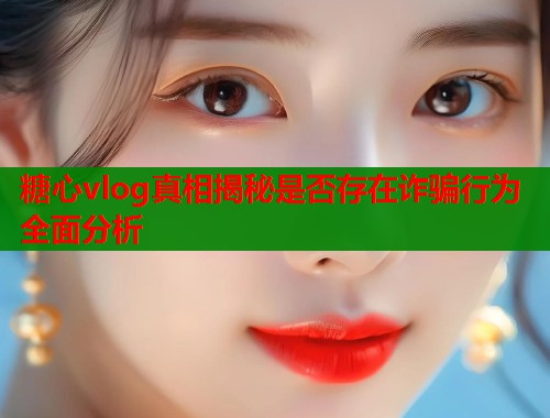 糖心vlog真相揭秘是否存在诈骗行为全面分析 糖心vlog真相揭秘是否存在诈骗行为全面分析